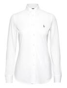 Polo Ralph Lauren Slim Fit Knit Cotton Oxford Shirt Vit