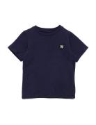 Ola Kids T-Shirt Gots Tops T-shirts Short-sleeved Blue Wood Wood