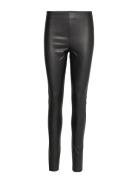 Slkaylee Pu Leggings Bottoms Trousers Leather Leggings-Byxor Black Soa...