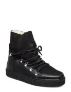 Lola Wool Shoes Boots Ankle Boots Laced Boots Black Pavement