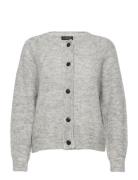 Selected Femme Slflulu Ls Knit Short Cardigan Noos Grå