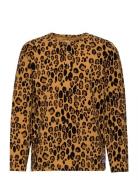 Basic Leopard Grandpa Tops T-shirts Long-sleeved T-shirts Multi/patter...