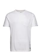 Bhnasir - Tee Tops T-shirts Short-sleeved White Blend