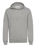 Knowledge Cotton Apparel Hood Basic Badge Sweat - Gots/Vegan Grå