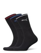 Puma Crew Sock Stripe 3P Sport Socks Regular Socks Black PUMA