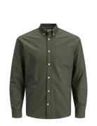 Jjeoxford Shirt Ls Noos Tops Shirts Casual Green Jack & J S
