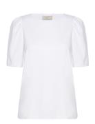 Fqfenja-Tee-Puff Tops T-shirts & Tops Short-sleeved White FREE/QUENT