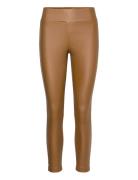 Sc-Pam Bottoms Trousers Leather Leggings-Byxor Brown Soyaconcept