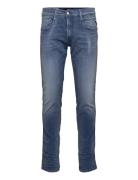Anbass Trousers Slim White Shades Bottoms Jeans Slim Blue Replay