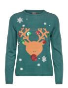 Onlxmas Exclusive Reind Pullover Ex Knt Tops Knitwear Jumpers Green ON...