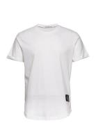 Badge Turn Up Sleeve Tops T-shirts Short-sleeved White Calvin Klein Je...