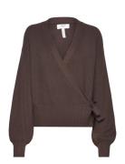 Objmalena L/S Wrap Cardigan Noos Tops Knitwear Cardigans Brown Object