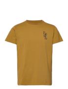 Samson Tee S/S Tops T-shirts Short-sleeved Brown Clean Cut Copenhagen