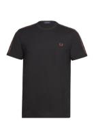 C Tape Ringer T-Shirt Tops T-shirts Short-sleeved Black Fred Perry