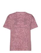 Ua Logo Aop Heavyweight Ss Sport T-shirts & Tops Short-sleeved Pink Un...