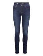 Luzien Trousers Recycled 360 Hyperflex Bottoms Jeans Skinny Navy Repla...