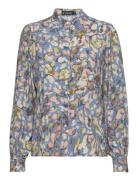 Slchrishell Shirt Ls Tops Shirts Long-sleeved Multi/patterned Soaked I...