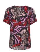 Cuyrsa Ss Blouse Tops T-shirts & Tops Short-sleeved Red Culture