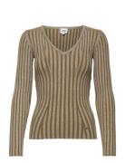 Sanya Ls Top Tops T-shirts & Tops Long-sleeved Brown Twist & Tango