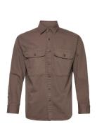 Anf Mens Wovens Tops Overshirts Brown Abercrombie & Fitch