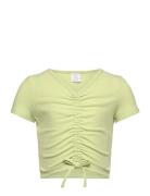 Top Dora Drawstring Tops T-shirts Short-sleeved Green Lindex