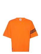 New C Tee Sport T-shirts Short-sleeved Orange Adidas Originals