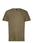 Linen Regular T-Shirt Tops T-shirts Short-sleeved Khaki Green GANT