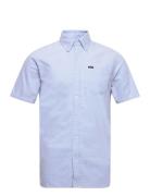 Vintage Oxford S/S Shirt Tops Shirts Short-sleeved Blue Superdry