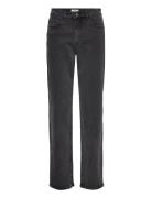 Object Objsava Mw Blk Straight Slit Jeans 124 Svart