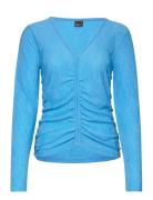 Lexie Top Tops T-shirts & Tops Long-sleeved Blue Gina Tricot