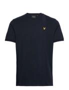 Panelled Tshirt Tops T-shirts Short-sleeved Navy Lyle & Scott