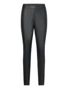 C_Taslimah Bottoms Trousers Leather Leggings-Byxor Black BOSS