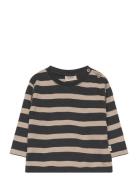 T-Shirt Nohr Tops T-shirts Long-sleeved T-shirts Multi/patterned Wheat