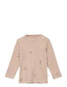 Chou Blouse Tops T-shirts Long-sleeved T-shirts Beige That's Mine