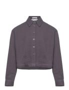 Muslin Blouse Tops Blouses & Tunics Grey Tom Tailor