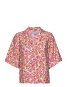 Mschadanaya Ladonna 2/4 Shirt Aop Tops Shirts Short-sleeved Pink MSCH ...