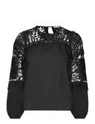 Shilla New Blouse Tops Blouses Long-sleeved Black A-View