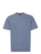 Testructured Tops T-shirts Short-sleeved Blue BOSS