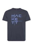 Hs Cationic Graphic Tops T-shirts Short-sleeved Navy Hackett London