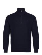 Mesh-Knit Cotton Quarter-Zip Sweater Tops Knitwear Half Zip Jumpers Na...