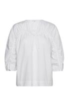 Lr-Bradie Tops Blouses Long-sleeved White Levete Room