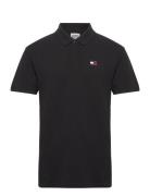 Tjm Clsc Badge Polo Tops Polos Short-sleeved Black Tommy Jeans