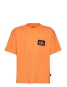 Back Flash Ss Youth Tops T-shirts Short-sleeved Orange Quiksilver