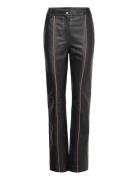 REMAIN Birger Christensen Leather Slim Pants Svart