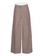 Textured Wide Pants Bottoms Trousers Wide Leg Brown REMAIN Birger Chri...