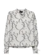 Lr-Diona Tops Shirts Long-sleeved White Levete Room