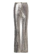 Trousers Lara Sequin Bottoms Trousers Flared Silver Lindex