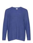 Carnew Foxy L/S Pullover Knt Tops Knitwear Jumpers Blue ONLY Carmakoma