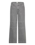 Grey Stripe Denim Krauer Jeans Bottoms Trousers Wide Leg Grey Mads Nør...