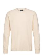 Waffle Laust Tee Ls Tops T-shirts Long-sleeved Cream Mads Nørgaard